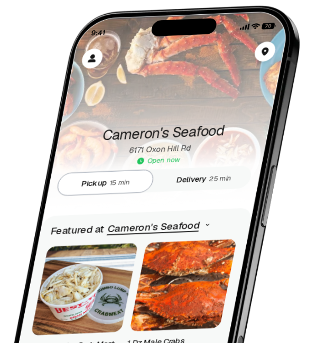Cameron's Seafood app preview