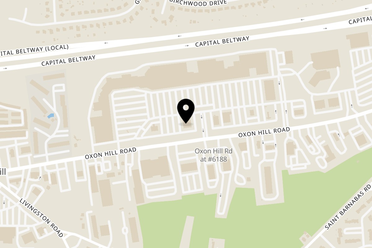 Map showing the location of Cameron's Seafood on 6171 Oxon Hill Rd in Oxon Hill